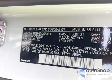 2022 Volvo Xc40 T5 R-Design from USA, damaged, VIN YV4162UM5N2663536